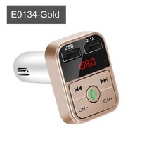 카오디오블루투스차량용 블루투스 5.0 FM 송신기 무선 핸즈프리 오디오 수신기 자동 MP3 플레이어 2.1 듀, 04 E0134-Gold