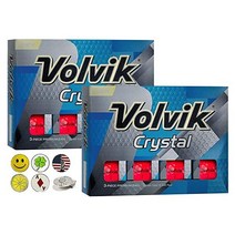 Volvik 골프공 볼빅 크리스탈 3피스 컬러 세트 묶음, 2 Dozen + 5 Markers, 2 Dozen + 5 Markers
