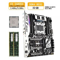 X99 마더보드 세트 E5 2680 V4 프로세서 LGA 2011-3 키트 2X16 = 32GB DDR4 ECC RAM 지원 NVME M.2, 2.RAM