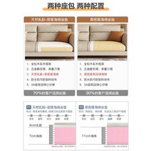 북유럽 세련된 화려한 포근한 소파 Wabi Sabi 바람 중단 패브릭 거실 현대 미니멀리스트 작은 아파트 직선 3 크림 기술 천, [01] 2.1미터세 디자이너 모델, [01] 수출 버전하드웨어 발  스폰지 시트백