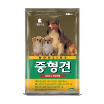 도그라인 곰표 대한사료 중형견 15kg 자견 사냥견 훈련견 뼈모양사료 강아지사료