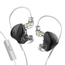 아이돌 마이크 kz zex 이어 버드 실행 스포츠 헤드셋 정전기 hifi 인 이어 모니터 헤드폰 auriculares con 케이블 유선 이어폰, 협력사, 블랙 마이크