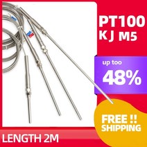 온도계측기 자기온도계 400 800 도 RTD K J PT100 50mm 오븐 온도 센서 M5 프로브 열 열전대 산업용, 02 J_03 150mm