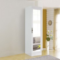 솜씨방가구 아이린장롱 거울형 쪽장(이단봉형), 화이트(민자)