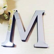 예쁜 거울 화장대 특별한 인테리어 실버 26 편지 diy 3d 아크릴 벽 스티커 데칼 홈 장식 벽 아트 벽화 벽 스티커 아트 데칼 실버 미러, m