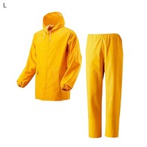 PGM1*^몰TK-R4002-1 타포린단면우의 작업용 우비 오토바이용 양축용 농용 방수복 용우비 용방수복 환경미화원용^*1췤pgm, *^^옵션*^노락색, XL