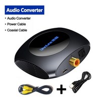 오디오컨버터 Unnlink DAC 디지털-아날로그 오디오 변환기 광 동축 광섬유 SPDIF-RCA 3.5mm 잭 어댑터 증폭기 PS4/3 TV 용, 동축으로