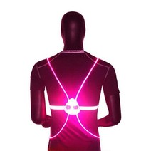 LED조끼 신호수조끼 X반도 형광조끼 안전형광 야간led야간 야외 스포츠 LED 조끼-360 반사 높은 가시성 플, 03 pink