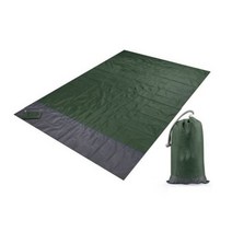 200x210cm 접이식 방수 포켓 비치 매트 캠핑 담요 야외 휴대용 여행 피크닉 텐트 비치 매트 장비, 200x140cm, CHINA, ArmyGreen