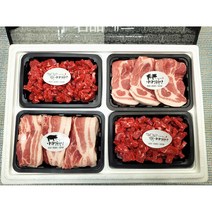[당일배송]나라믿음축산 국내산 1등급 삼겹살700g 목살700g 1+ 암소한우 양지600g 선물세트, 5세트