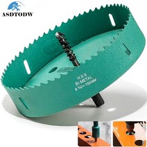 샌드위치 판넬 천공 드릴 비트 중장비 아버가있는 구멍 톱 금속 나무 구멍 톱 나무 용, 110mm