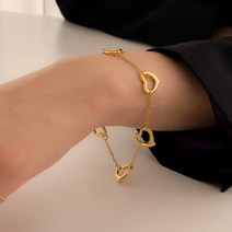 볼드 하트 포인트 체인 써지컬 팔찌