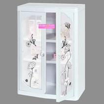 모던라이프 특허 욕실 수납장 화이트 수건장 인테리어 플라스틱 욕실장, 욕실 나비장중형