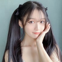 양갈래 가발, 1 건, 브라운 45cm