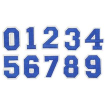 의류패치 옷 티셔츠 리폼 와펜 자수 다리미 열접착 패치 숫자 파랑
