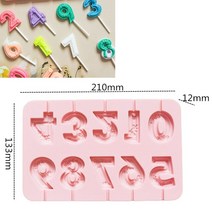 생일 수제 양초 몰드 0-9 숫자 실리콘 DIY 케이크 장식, 03 3