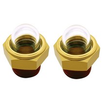 Boltigen 플랫 탑 오일 사이트 글라스 2개 1.3cm12인치 NPT 황동 서핑 투명 플러그 위생 윈도우 탱크 공기 압축기 펌프 파이핑 시스템 자동차 산업용2개 68, 2