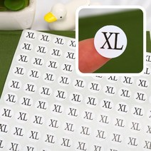 의류사이즈스티커 XL 10장 1500개 원형 알파벳 옷가게 치수 스티커