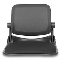 청심의자 컴포터블 폴딩백 LBA7 베이직 접이식 틸팅 좌식의자 메쉬-블랙, 블랙