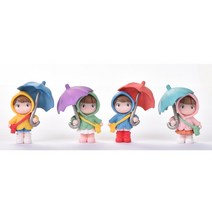 제이제이프렌 우산쓴 우비 소녀 4p, 4.핑크우비소녀