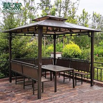 정자 파고라 조립식 야외 펜션 전원 주택, 4.0x4.0m 4기둥정자 (기둥8CM)