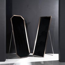 퍼니츠 글램 전신 거울 시리즈 - 스탠드형 벽걸이형 드레스룸 거울, 팔각와이드 중, 글로시화이트