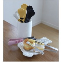 뒤집어집게 고양이 요리용 조리용 밥굽남핀셋 요리 호떡집게 빵집게걸이, 블랙 M 18cm, 1개