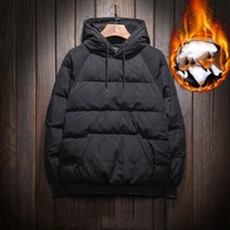 빅사이즈 남성 아노락 패딩 캐주얼 오버핏 두꺼운 남자 무지 후드 다운 상의 2022 Anorak padding KB0792