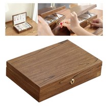 원목 보석함 주얼리 보관 악세서리 잠금 장치가 있는 보석 정리함 여성용 나무 보석 상자 케이스