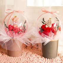 장미 풍선 꽃다발 만들기 DIY 키트 사랑스러운, 빨강