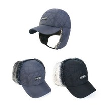 패딩 고소모 귀달이 겨울 방한 등산 털모자 남 여 공용 누리코리아, 블랙