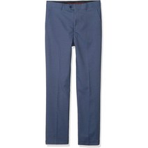 아이작 미즈라히 보이즈 슬림핏 버즈핏 텍스처 드레스 팬츠 코발트 블루 3: 의류