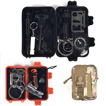 재난상황 캠핑 구조 생존키트 재난대비 SOS 중형 차박 생존도구 위급상황, 쿠팡1 2.중형 블랙