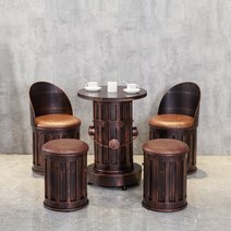 업소용 깡통 테이블 드럼통 고깃집 포차 산업 스타일 바 우유 차 냄비 가게 투명 바 과, 크기와 색깔은 주문을 받아서 만들어질 수 있습니다