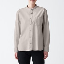 무인양품 여성용 MUJI 워싱 옥스포드 스탠드칼라 셔츠 BCB13A1S
