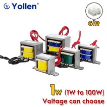 EI 1W 전원 변압기 1VA 오디오 전압 맞춤형 220V/380V/110V 9V/12V/15V/18V/24V/110V 이중 출력 절연 구리 DIY, [01] 220V Single Output, [03] AC12V, 1개