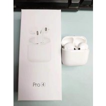 블루투스 이어폰 헤드셋 에어 프로 4 TWS 무선 헤드폰 블루투스 이어폰 미니 이어팟 핸즈프리 이름 변경 스, 01 white