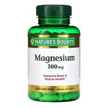 네이처스본티 마그네슘 500 mg 200 태블릿 셀룰로스 디칼슘 이산화 티타늄 색소 시트르산 MCT 스테아르산