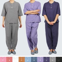 다흰30수 세트 심플 티셔츠 밴딩바지 10색상 여름 생활한복 개량한복 남녀공용 2240