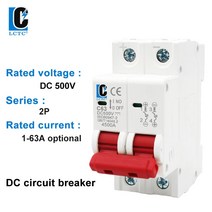 서킷브레이커 회로 보호기 차단기 CP 태양광 과부하 보호 스위치 MCB 패널 컨트롤러 DC 500V C63 6A 10A 16A 20A 25A 32A 40A 50A 63A, 2P