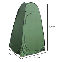 캠핑 해수욕 낚시터 야외취침 1인 간단설치 샤워텐트, 카키