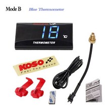 수온 오토바이 게이지 범용 디지털 Led 디스플레이 Koso 미터 야마하 MT 07 NMAX BWM 온도계 센서 어댑터, Blue LED Thermometer