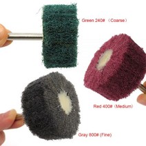 6mm 생크 플랩 샌딩 휠 25x50mm 나일론 섬유 연마 버프 240 400 800 1-10 개, 01 Green 240Grit_02 2pcs
