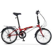 접이식 자전거 DAHON BIKE HAT060 D6 고 탄소강 20 인치 6 속도 V 브레이크 밴드 후면 선반 및 펜더 통근 OUTDOO CYCLING, 빨간