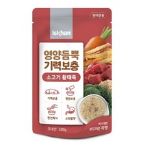 이즈칸 독 영양듬뿍 기력보충 반려견 특식 고기황태죽, 100g, 120개