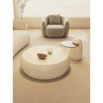 세라믹 쇼파 테이블 라운지 낮은 집꾸미기 원룸 소파, 흰색 완전한 세트 90M+55CM