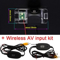 후방 카메라 화물차 Ford Mondeo Focus Fiesta S Max 2007 2008 2009 2010 2011 Kuga 차량용 백업 차량 밴, 10 fish eye wireless