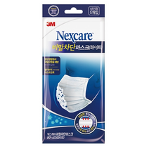 3M)넥스케어 비말차단마스크(화이트/성인용/5매), 화이트 1봉 5개입, 화이트 1봉 5개입, 5개