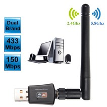 5GHz USB Wifi 어댑터 600Mbps 무선 Lan USB PC Wifi 안테나 지원 창 Linx2.6X Mac OS 802.11AC USB 네트워크 카드, 한개옵션0