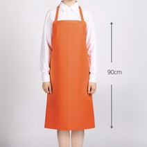 12색 목걸이형 단면코팅 정육앞치마 방수앞치마 꽃꽂이 주방 미용실 헤어디자이너, 색상/브라운